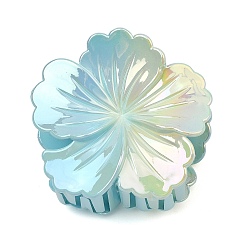 Зеленый Пластиковые заколки-коготь для волос для женщин и девочек, цветок, зелёные, 73.5x76.5x43 мм