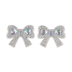 Хрусталь AB Бантик, стразы для термофиксации, горный хрусталь, пришивание ленты со стразами, аксессуары для костюма, хрусталь AB, 49x42.5x4 мм