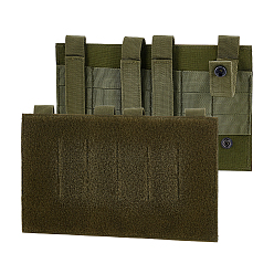 Verde Oliva Oscura Paneles tácticos adhesivos de velcro de tela Oxford, Rectángulo, verde oliva oscuro, 250x165x8 mm
