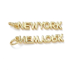 Настоящее золото 18K Латунные подвески, словесные чары, долговечный, стойки покрытие, без свинца и без кадмия, с целью перехода в кольце, реальный 18 k позолоченный, 3.5x23.5x1.5 мм, отверстие : 3 мм