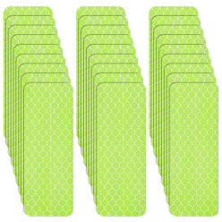 Green Yellow 200Pcs PET Multifunctional Reflective Self Adhesive Stickers, Rectangle, Green Yellow, 80x30x0.5mm