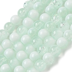 Лазурный Стеклянные бусины кракле, рондель, лазурный, 6 мм, около 138~144 шт / нитка, 296.85'' (754 см)