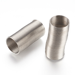 Platinum Carbon Steel Memory Wire, for Bracelet Making, Nickel Free, Platinum, 22 Gauge, 0.6mm