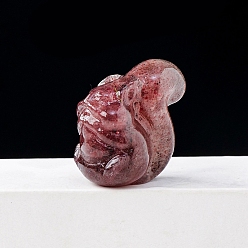 Клубничный Кварц Натуральные клубничные кварцевые украшения дисплея, для украшения дома, белка, 27x29 мм