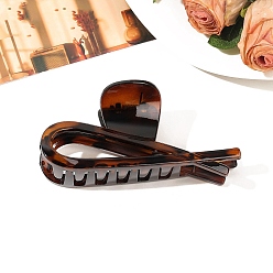 Кокосово-Коричневый Пластиковые заколки для волос «дельфин» с большими когтями, аксессуары для волос для женщин и девочек, кокосового коричневый, 55x120 мм