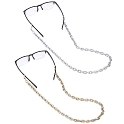 (52) Непрозрачная лаванда 2шт 2 цвета цепочки для очков, шейный ремешок для очков, с пластиковыми тросовыми цепями ccb, окрашенными распылением, 304 застежки-лобстеры из нержавеющей стали и концы резиновых петель, разноцветные, 71~72 см, 1 шт / цвет