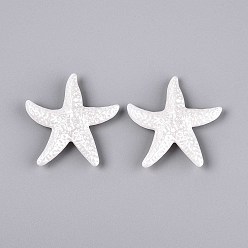 Кремово-белый Абс пластмассовые жемчужные подвески, морская звезда, кремово-белые, 48~48.5x45.5~46x9.5~10 мм, отверстие : 1.2 мм, Около 101 шт / 500 г