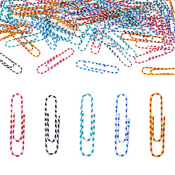 (52) Непрозрачная лаванда 100шт. скрепки для бумаги из железа и пластика с принтом "зебра", разноцветные, 49~50x11x1.5 мм