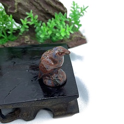 Лабрадорита Украшения для скульптур из натурального красного лабрадорита, для домашнего офисного стола, орел, 30 мм