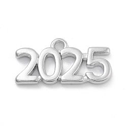 Number Подвески из сплава , цвет нержавеющей стали, число, 12.5x24.5x2 мм, отверстие : 2.5 мм