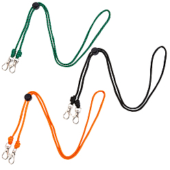 (52) Непрозрачная лаванда 3 шт. 3 цветные полиэстеровые регулируемые ремни для именных карточек, с поворотными застежками сплава, разноцветные, 960 мм, 1 шт / цвет