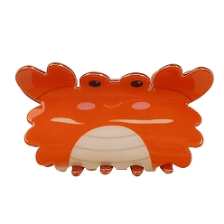 Оранжевый Заколки для волос из пвх, аксессуары для волос для женщин и девочек, морские животные, оранжевые, 92x47x40 мм