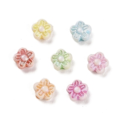 (52) Непрозрачная лаванда Пластиковые бусины, цветок, разноцветные, 6.5x4 мм, отверстие : 1.5 мм, 3571 шт / 500 г