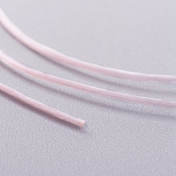 Misty Rose Korean Flat Elastic Crystal String, Elastic Beading Thread, for Stretch Bracelet Making, Misty Rose, 0.5mm, about 546.8 yards(500m)/roll