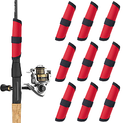 Red Oxford Fabric Fishing Lure Protective Cover, Flat Round, Red, 162x4mm