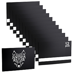 Black ABS Plastic Boards, Rectangle, for Advertising Billboard Carving Materials, Black, 303x204x1.3mm