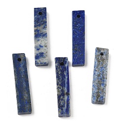 Ляпис-Лазурь Природный лазурит подвески, прямоугольник амулеты, 41~45.5x9.5~10.5x5.5~6 мм, отверстие : 2~3 мм