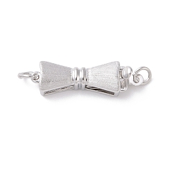 Платина Застежки латунные коробки, , бантом, платина, 20x6x5.5 мм, отверстие : 2.3 мм