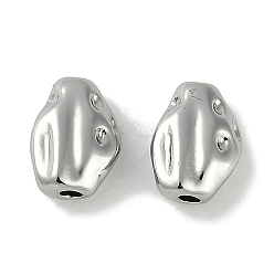 Платина Латунные бусины, без кадмия, без никеля и без свинца, ромб, платина, 8x6x3.5 мм, отверстие : 1.2 мм