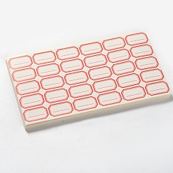 Красный Этикетке Пастер, красные, 29x45 мм, 30шт / бумагу, бумага: 272x169 мм, 48paper / мешок