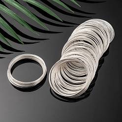 Silver Steel Memory Wire, Bracelets Making, Silver, 22 Gauge, 0.6mm, 2500 circles/1000g