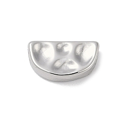 Платина Латунные бусины, без кадмия, без никеля и без свинца, полукруглый, платина, 6x11x3.5 мм, отверстие : 1.8 мм