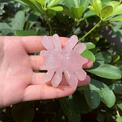 Розовый Кварц Натуральный розовый кварц резные фигурки статуэтки для украшения домашнего рабочего стола, паук, 48 мм