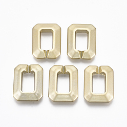 Золотистый Окрашенные распылением пластиковые соединительные кольца ccb, разъемы для быстрой связи, для изготовления ювелирных крестиков, прямоугольные, золотые, 28x21x6 мм, внутренний диаметр: 8x15 мм