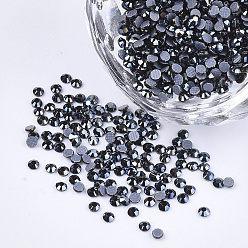 Разноцветный Исправление горный хрусталь, стеклянные горные хрустальные плоские задние кабошоны, полукруглый, красочный, сс 6, 1.9~2x1 мм , около 1440 шт / мешок