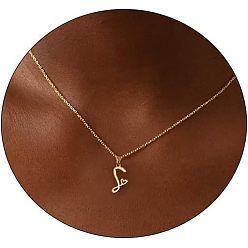 Letter S Модные латунные ожерелья с подвеской в виде сердца для женщин, золотые, Письмо с, 16.54 дюйм (42 см)