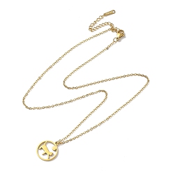 Золотой 304 ожерелья-подвески из нержавеющей стали, полые кошки, золотые, 17.95 дюйм (45.6 см)