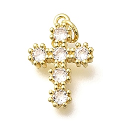 Настоящее золото 18K Латунные микропаве прозрачные подвески с фианитом, прелести пчел, долговечный, стойки покрытие, без свинца и без кадмия, с целью перехода в кольце, реальный 18 k позолоченный, 20x13.5x3.5 мм, отверстие : 3.5 мм