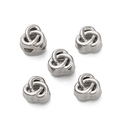Нержавеющая Сталь Цвет 304 из нержавеющей стали бусы, узел, цвет нержавеющей стали, 5x4.5x4 мм, отверстие : 1.2 мм