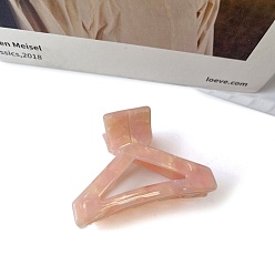 Розовый Заколки для волос в форме когтей из ацетата целлюлозы, аксессуары для волос для женщин и девочек, треугольные, туманная роза, 65x40 мм