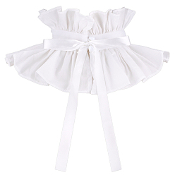 Белый Хлопковый искусственный воротник, отделка декольте, аксессуары для одежды diy, белые, 1230 мм