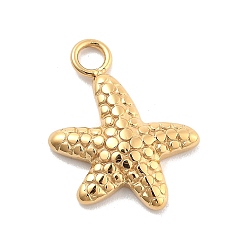 Настоящее золото 14K Ионное покрытие (ip) 304 подвески из нержавеющей стали, морская звезда, реальный 14 k позолоченный, 18x13x2.5 мм, отверстие : 2.5 мм