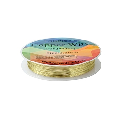 Light Gold Медная проволока, долговечный, золотой свет, 28 датчик, 0.3 мм, около 65.61 футов (20 м) / рулон