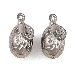 Нержавеющая Сталь Цвет 304 подвески из нержавеющей стали, лимонный шарм, цвет нержавеющей стали, 16x8x9 мм, отверстие : 1.1 мм