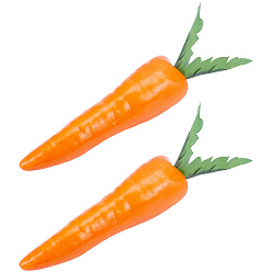 Carrot 2шт. декоративных фигурок овощей из пенопласта для демонстрации, аксессуары для оформления микроландшафта, темно-оранжевый, морковь, 200x42x41.5 мм