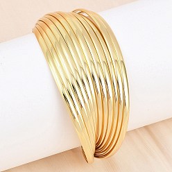 Золотой 304 женские браслеты-манжеты из нержавеющей стали, золотые, внутренний диаметр: 2-1/2 дюйм (6.5 см)