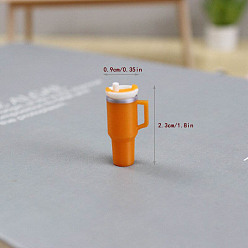 Dark Orange Resin Miniature Ornaments, Water Bottle Shape, Micro Landscape Home Dollhouse Accessories, Pretending Prop Decorations, Dark Orange, 23x9mm