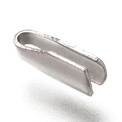 Нержавеющая Сталь Цвет Устойчив к потускнению 304 зажимные концы шнура из нержавеющей стали, цвет нержавеющей стали, 7.5x3.5x2.5 мм