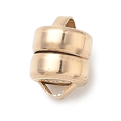 Real 14K Gold Filled Колонка латунные магнитные застежки, real 14 k золото заполнено, 7.5x5.5 мм, отверстие : 1x2 мм