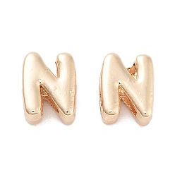 Letter N Стойки подвески обшивки сплава, без кадмия и без свинца, гальванический никель, золотой свет, Письмо N, 9.5x7.5x4 мм, отверстие : 1.5x2.5 мм