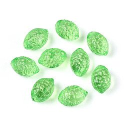 Зеленый лайм Прозрачные акриловые бусины, лимон, Топ пробуренной, зеленый лайм, 13.5x9.5x9 мм, отверстие : 1.8 мм