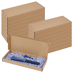 Цвет Древесины Почтовые коробки из крафт-бумаги, складывающиеся, прямоугольные, деревесиные, 30x12x3 см, 16 шт