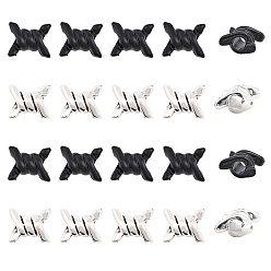 (52) Непрозрачная лаванда 20шт 2 цвета сплава европейские бусины, бусины с большим отверстием, чертополох и тернии, разноцветные, 17x13.5x8 мм, отверстие : 4.5 мм, 10 шт / цвет