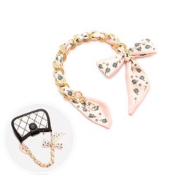 Темно-бирюзовый Алюминиевые цепи-удлинители для сумок, с застежками из сплава и лентой-бантом, для замены ремней для мешков, темные бирюзовый, 340~400 мм