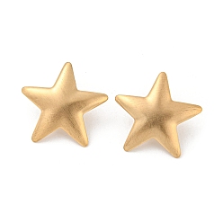 Star Light Gold 304 Stainless Steel Stud Earrings, Star, 28x29mm