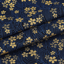 Midnight Blue Cotton Fabrics, Clothing Accessories, Flower Pattern, Midnight Blue, 1000x1480x0.2mm